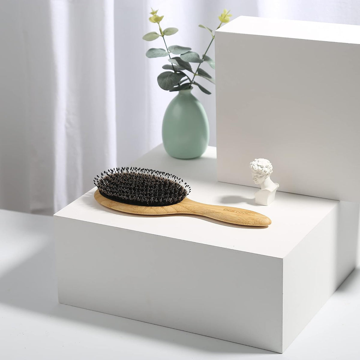 BESTOOL Natural Hair Brush – Romantic Valentine's Day Present for Her with Premium Travel Bag
