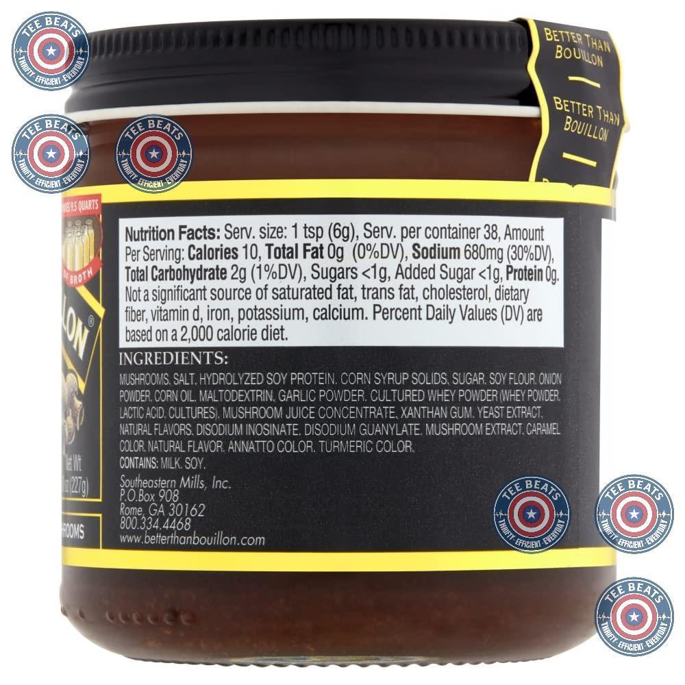 Better Than Bouillon Premium Mushroom Base – Quick Flavor Base for Efficient Home Cooking