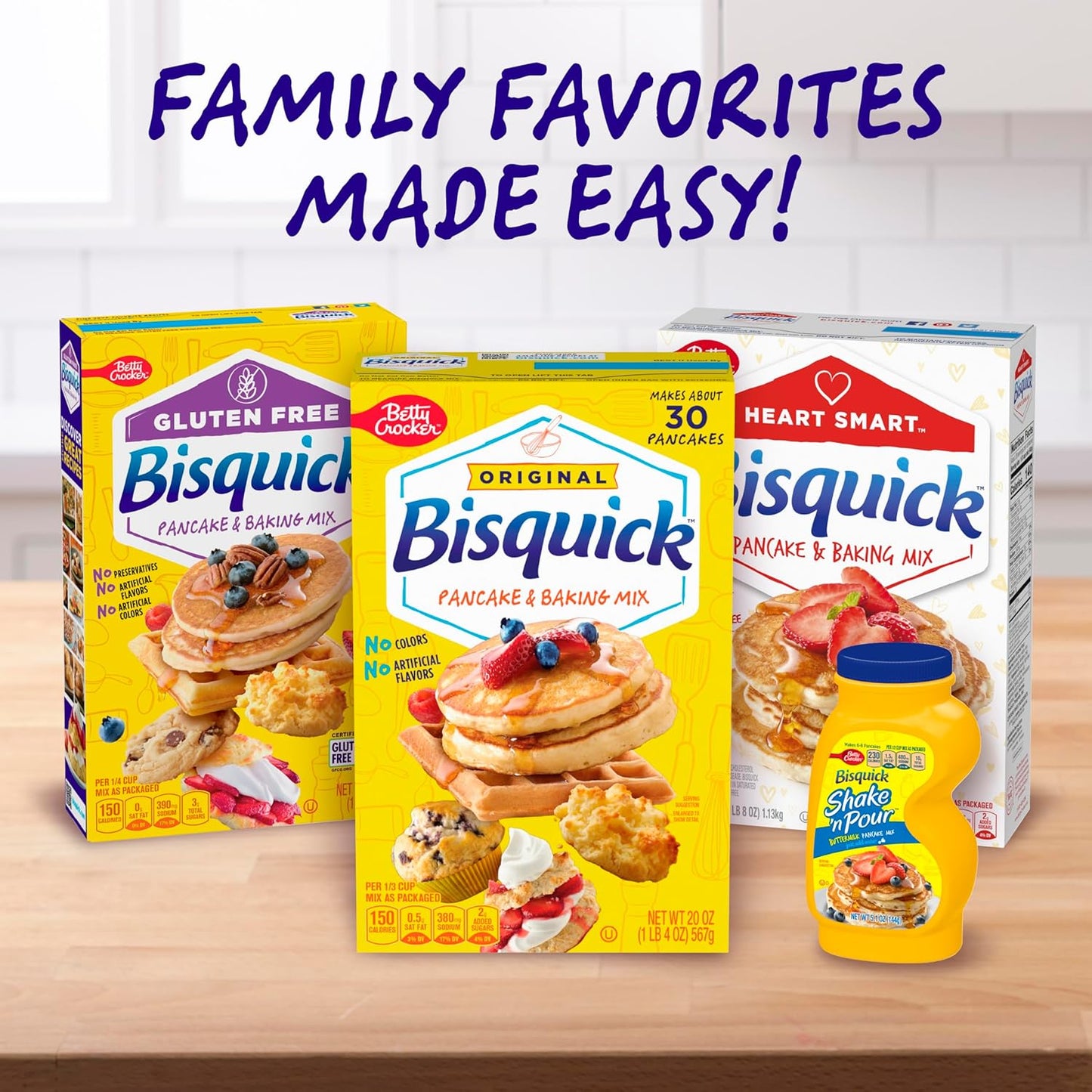 Betty Crocker Bisquick Original Baking Mix – Family Breakfast Essential for Kids' Weekend Pancake Mornings