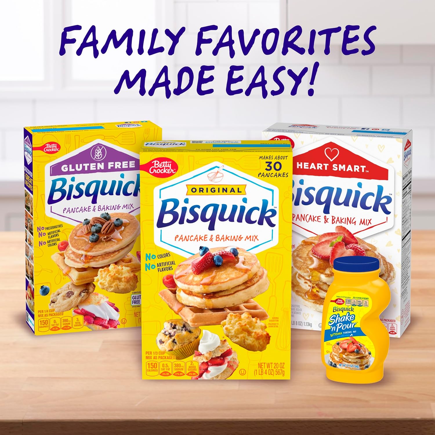 Betty Crocker Bisquick Original Baking Mix – Family Breakfast Essential for Kids' Weekend Pancake Mornings