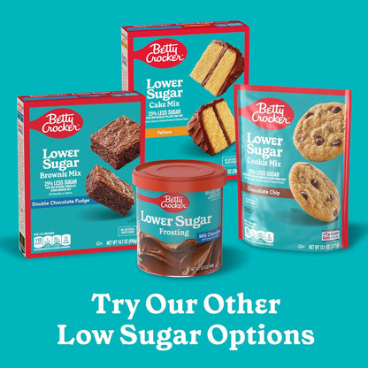 Betty Crocker Lower Sugar Frosting – Wellness Pantry Staple for Diabetics, Rich Milk Chocolate Spread for Guilt-Free Cakes and Brownies