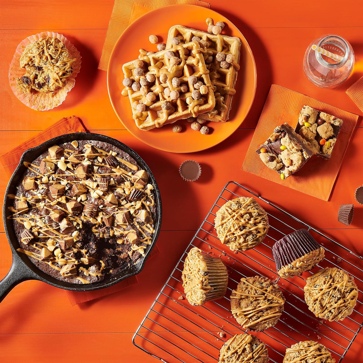 Betty Crocker REESE'S Brownie Mix with Peanut Butter Chips – Easy Weekend Baking Activity for Kids Birthday Party Prep
