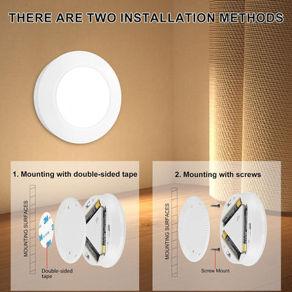 BIGMONAT LED Puck Light – Warm 3000K Glow Accent for Bedroom and Living Room Decor, Touch-Activated Wireless Lighting Upgrade
