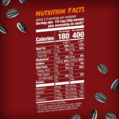 BIGS Sizzlin' Bacon Sunflower Seeds — Low Carb Stress Relief Snack for Quiet Self Care, 5.35 oz Pouch
