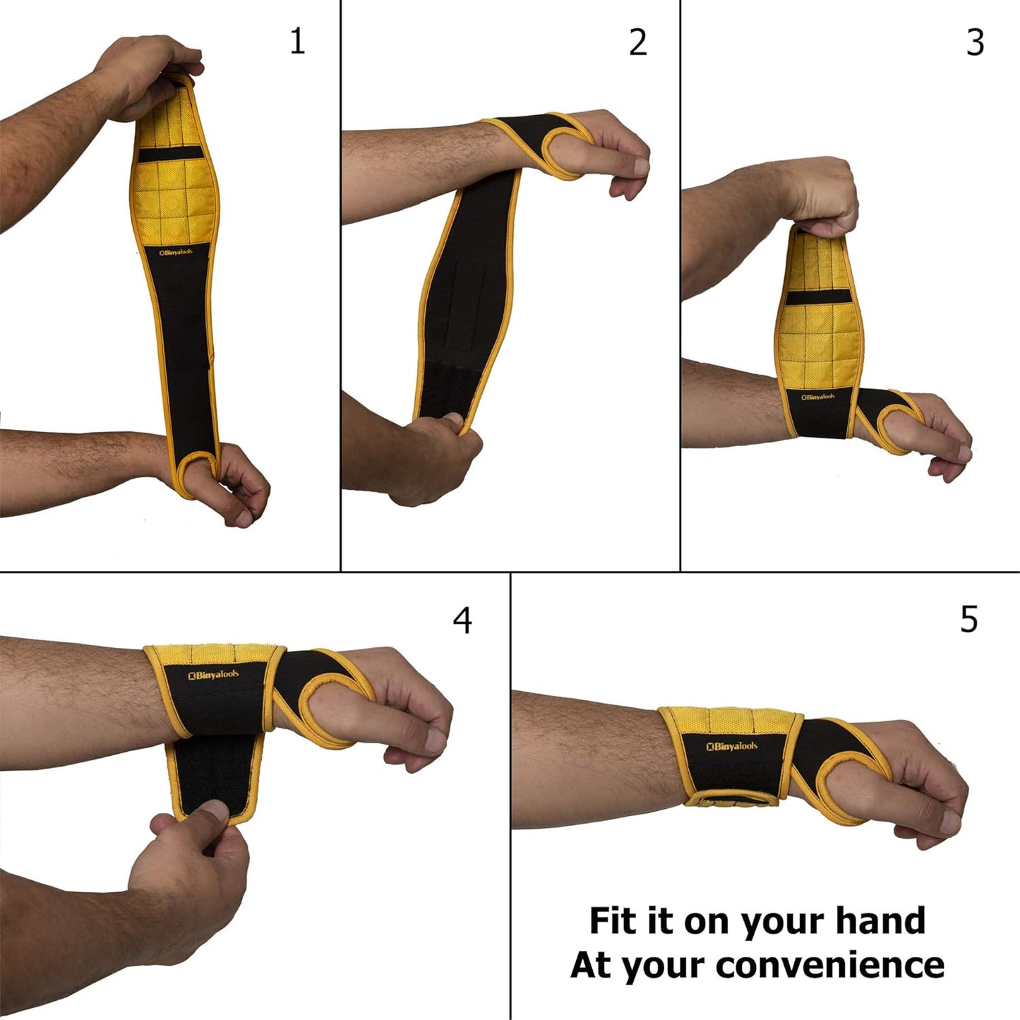 BINYATOOLS Magnetic Wristband – Thoughtful Birthday Gift for Dad and Husband Who Loves DIY Home Projects