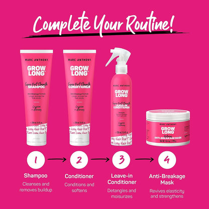 biotin-infused grow long formula designed to reduce split ends over time