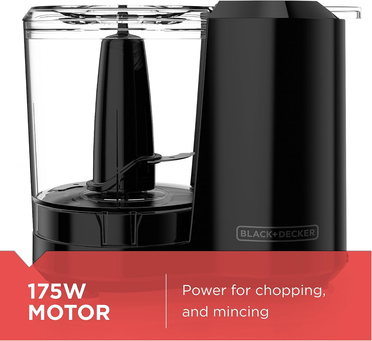 BLACK+DECKER Compact Food Processor – Time-Saving Chopper for Meal Preppers and Home Offices