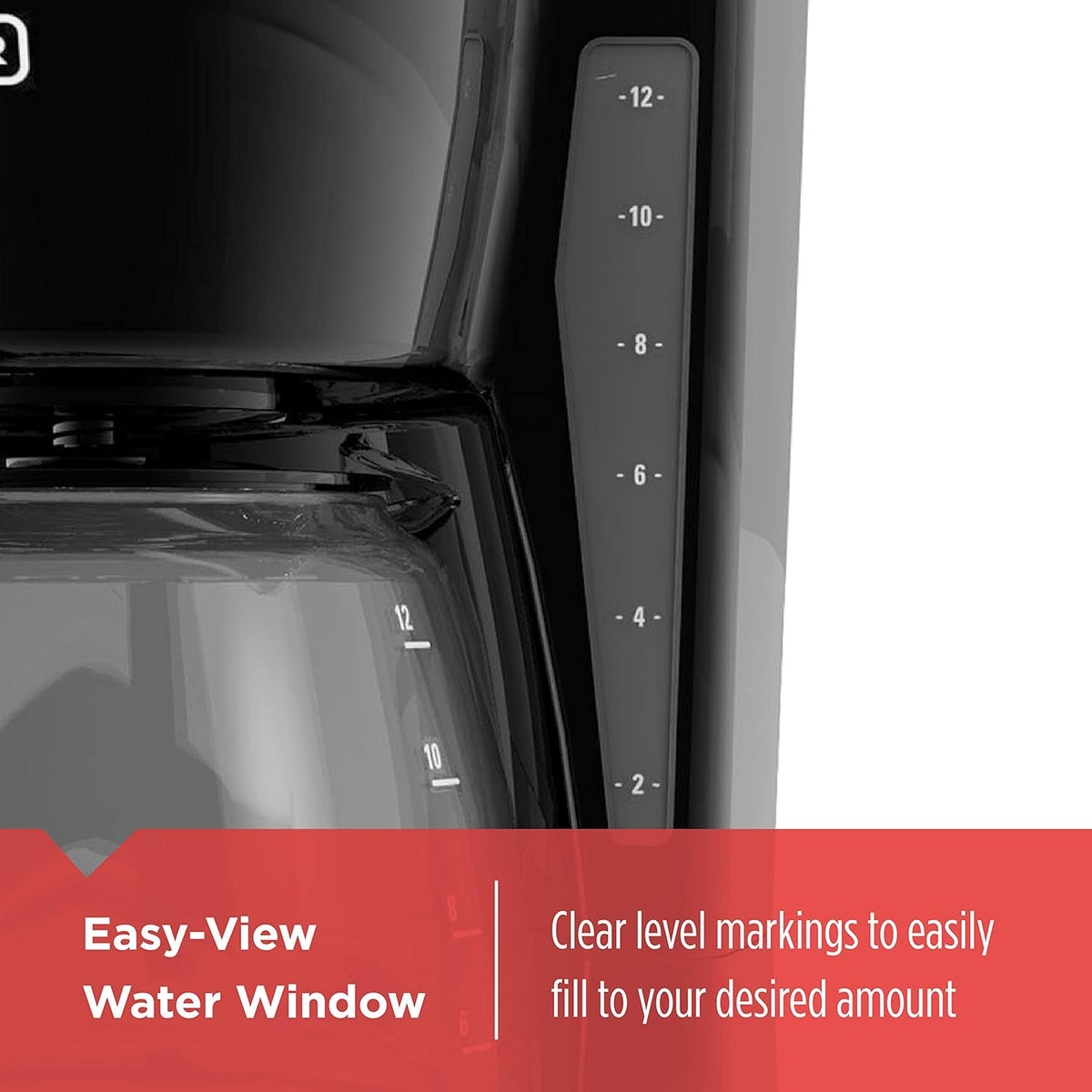 BLACK+DECKER Vortex Brewing Coffee Maker in Black or White Finish, Streamlined 12-Cup Drip Brewer for Simple Kitchens