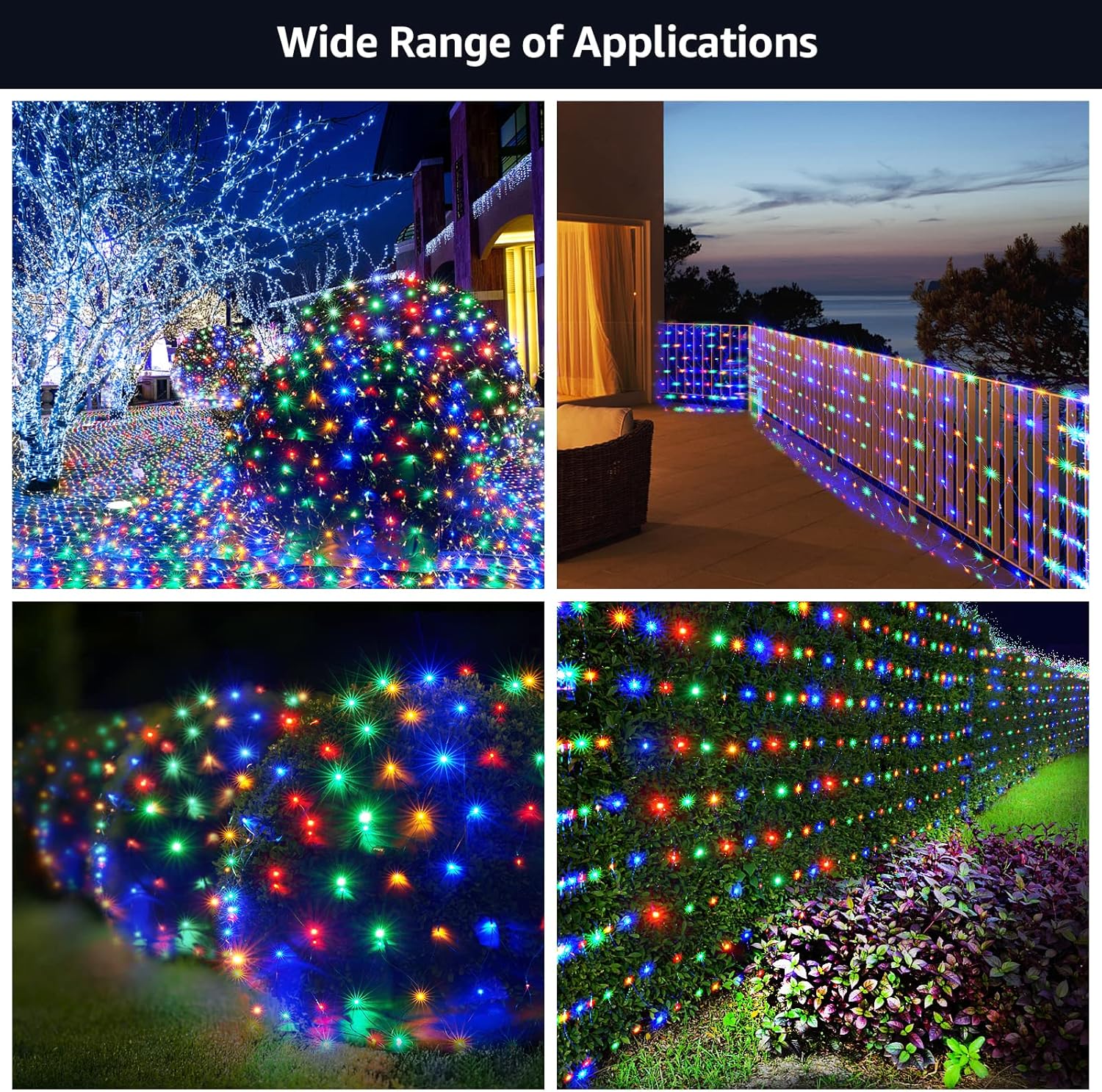 BlcTec Christmas Net Lights 200 LED – Weatherproof Patio String Lights with Timer for Outdoor Dining and Camping Ambiance