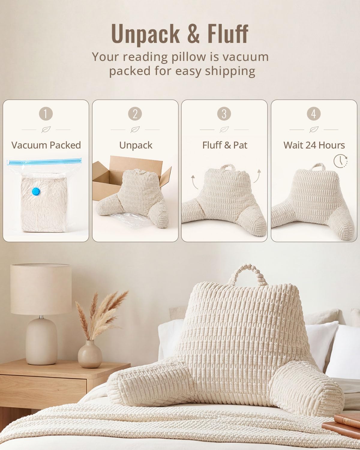 Blissful Diary Reading Pillow – Bed Rest Recovery Cushion for Post-Surgery and Pregnancy Comfort