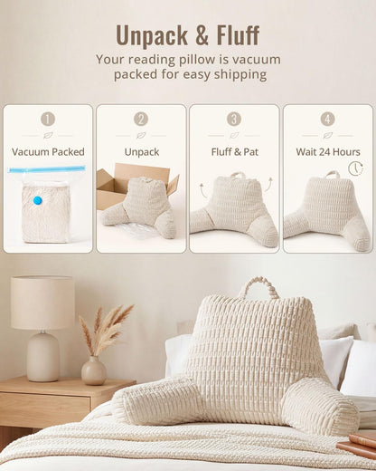 Blissful Diary Reading Pillow – Bed Rest Recovery Cushion for Post-Surgery and Pregnancy Comfort