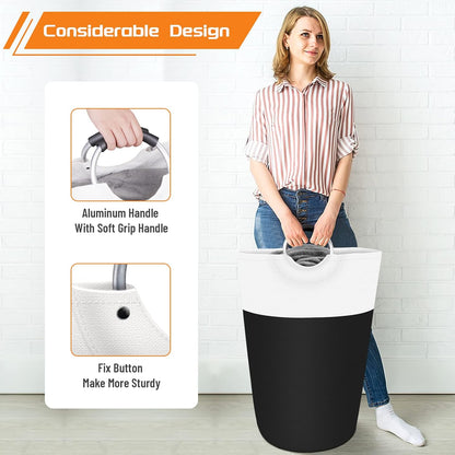 BlissTotes Less-Is-More Laundry Basket That Folds Flat When Not in Use, Clean-Line Clothes Hamper