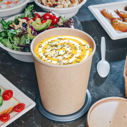 bloomoon 60 Pack Paper Food Containers – Understated To-Go Cups for Intentional Home Organization