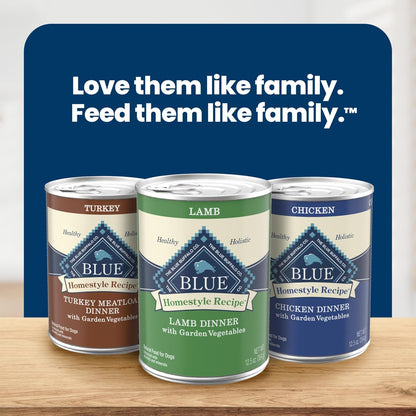 Blue Buffalo Homestyle Wet Dog Food Paté – Housewarming or Holiday Gift for the Devoted Dog Owner, 6 x 12.5-oz Cans