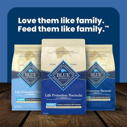 Blue Buffalo Life Protection Formula Chicken & Brown Rice Adult Dog Food – Thoughtful New Pet Parent Gift for Gotcha Day, 5 lb
