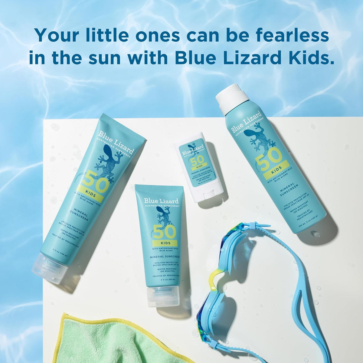 Blue Lizard Kids Mineral SPF 50 Stick – Water-Resistant 80-Minute Sun Care for Hiking, Snorkeling, and Beach Days