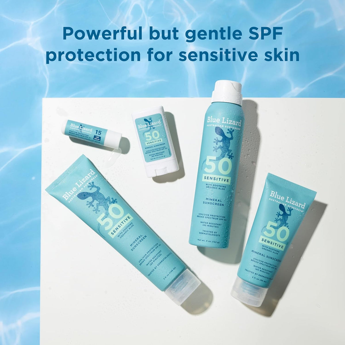 BLUE LIZARD Mineral SPF 50+ Sunscreen Stick – Water-Resistant Face Protection for Camping, Beach, and Open-Air Adventures