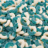 Gummy Candy Bulk BLUE RASPBERRY Rings 1 lb – Classroom Reward Jar Snack, Gluten-Free Chewy Gummies for Kids