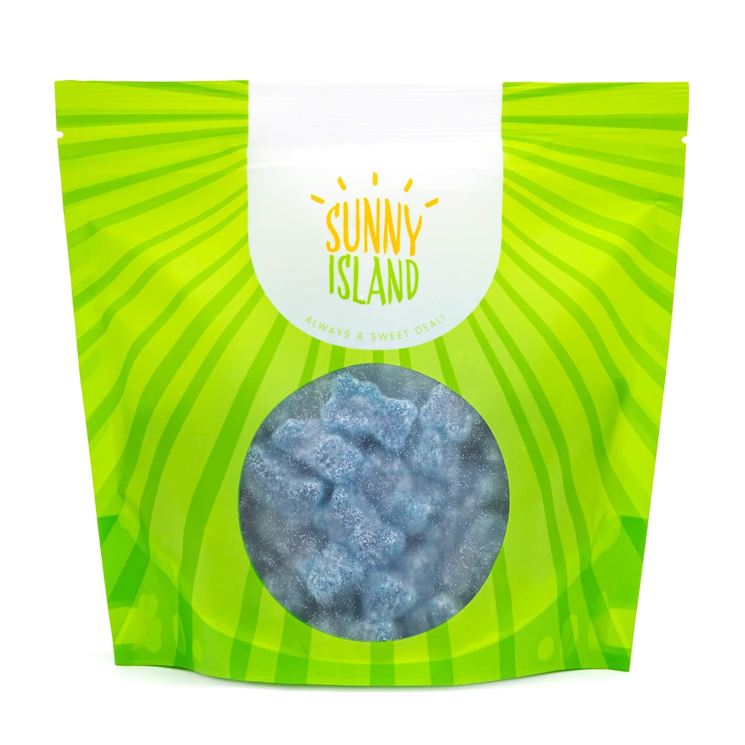 Blue Raspberry Sour Gummy Bears Gelatin Free 1 Pound Bulk Pack for Baby Shower Kids Table and Goody Bags