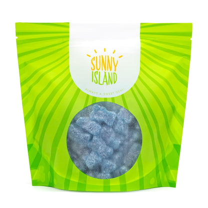 Blue Raspberry Sour Gummy Bears Gelatin Free 1 Pound Bulk Pack for Baby Shower Kids Table and Goody Bags