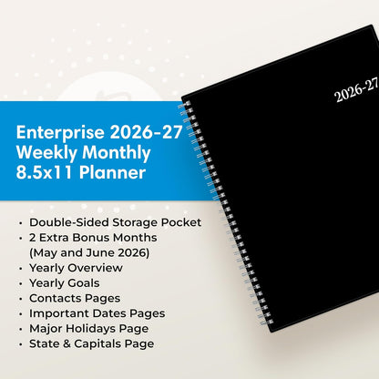 Blue Sky 2026-2027 Academic Planner for Students Heading Back to School, Durable Laminated Tabs Built for Backpack Use