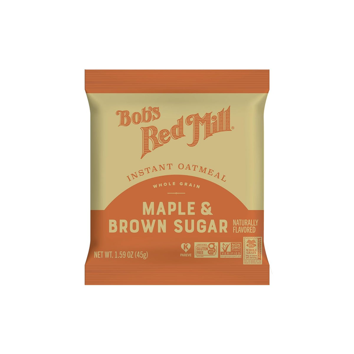 Bob's Red Mill Non-GMO Maple Brown Sugar Oatmeal – Wholesome Pantry Staple for Mindful Mornings and Meal Prep, 6 Pouches