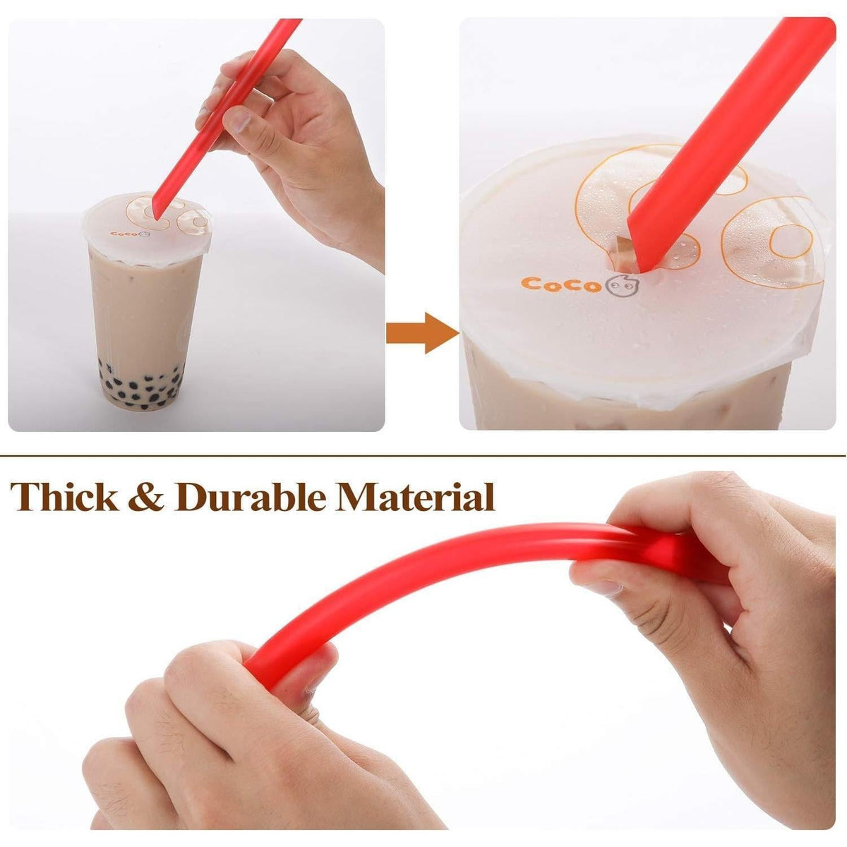BobaBest Boba Straw Kit – Fun Valentine's Day Gift for Boba Lovers, BPA Free Reusable Straws in Multi Colors