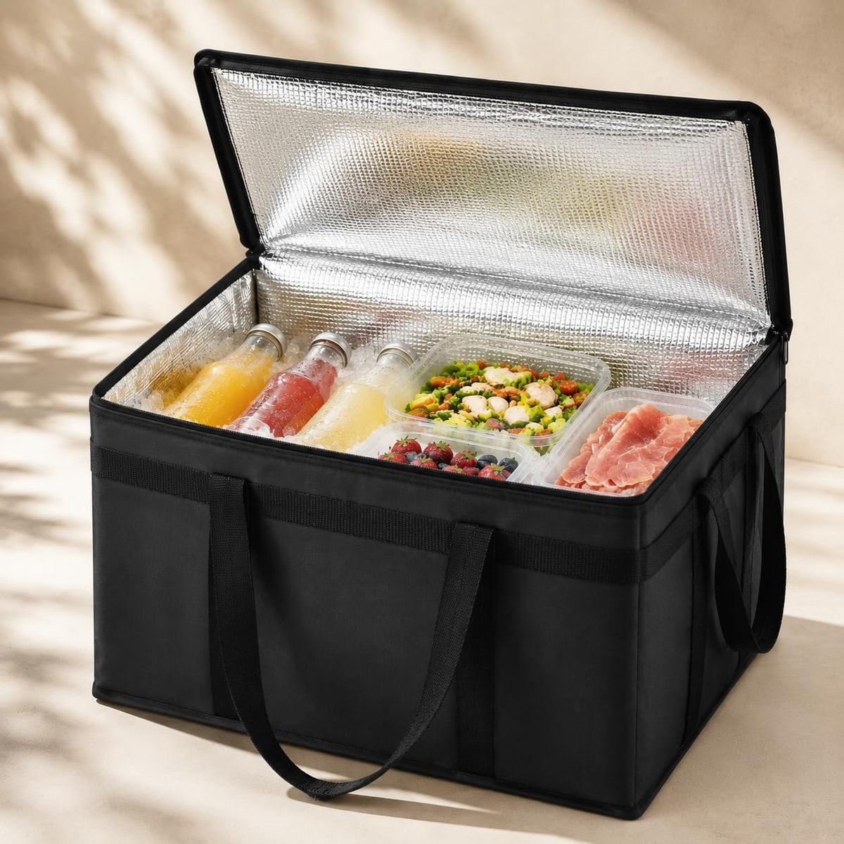 Bodaon Insulated Food Delivery Bag – Simple Foldable Tote for Intentional, Less-Is-More Living
