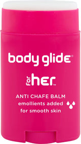 Body Glide For Her Anti Chafe Balm – Portable Chafe Protection for Cyclists, Runners, and Half Marathon Training