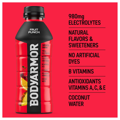 BODYARMOR Sports Beverage – Mindful Hydration Choice for Health-Conscious Adults, Natural Coconut Water with Antioxidants
