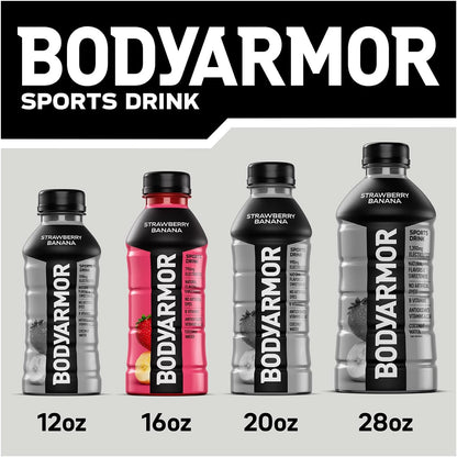 BODYARMOR Sports Drink Strawberry Banana – Better-For-You Hydration for Teen Athletes and Youth League Practices