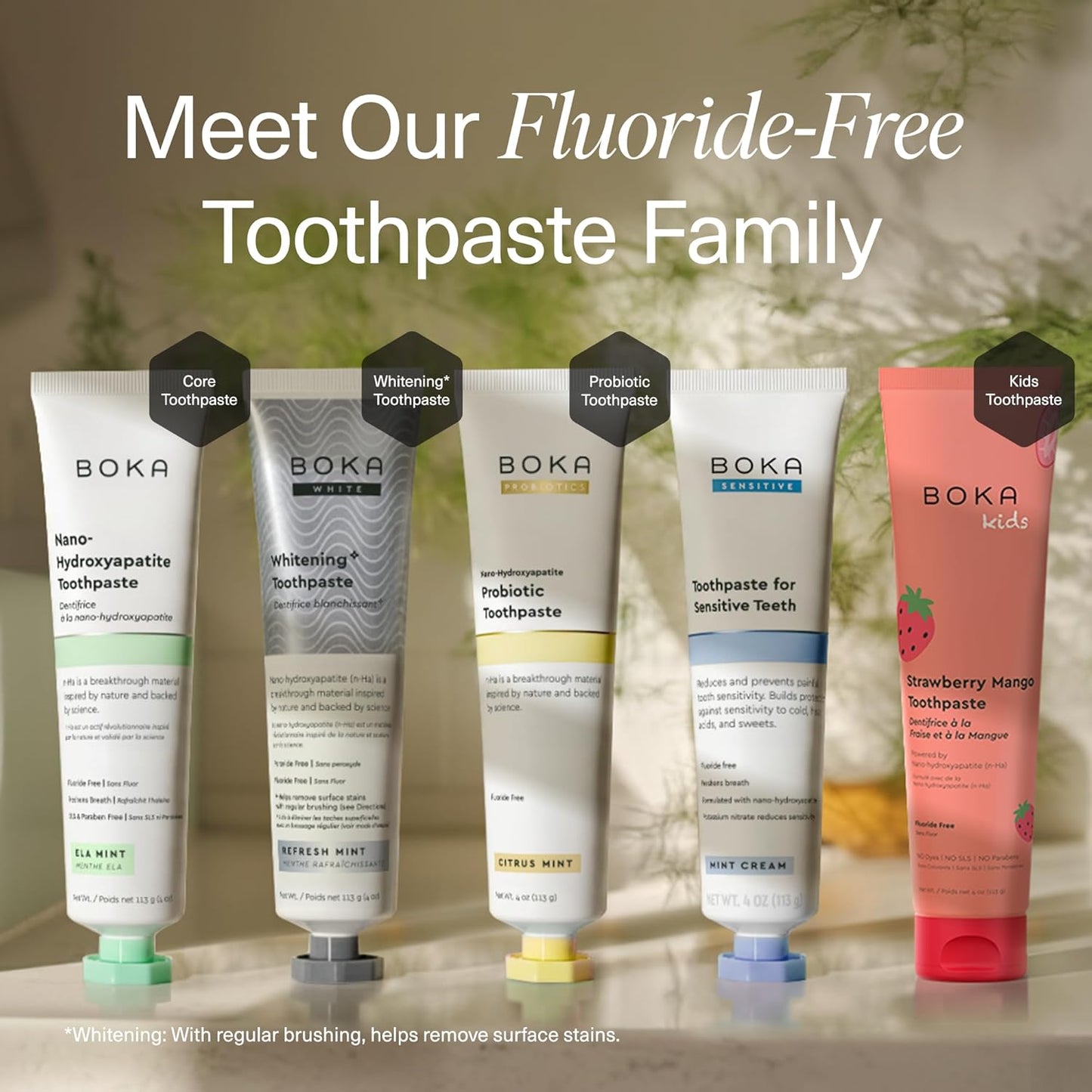 Boka Fluoride Free Toothpaste with Nano Hydroxyapatite – Mindful Morning Ritual for a Balanced Oral Microbiome