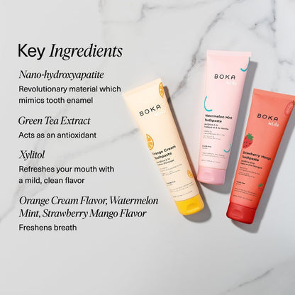Boka Premium Kids' Toothpaste – Enamel-Strengthening Ritual for Mindful Morning & Bedtime Routines
