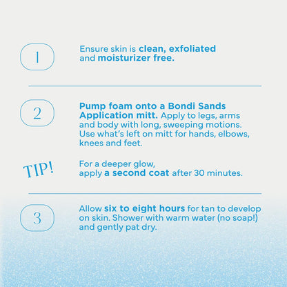 Bondi Sands Sunless Tanning Foam with Application Mitt | Nourishing Glow for Mindful Beauty Routines