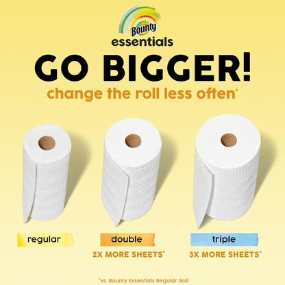 Bounty Essentials Select-A-Size Paper Towels – Fast Spill Response for Work-from-Home Desks, 6 Pack