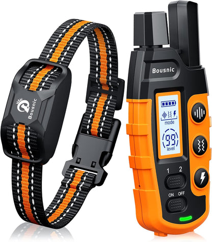 Bousnic 3300FT Dog Training System - Dual Dog Remote Collar for Outdoor and Backyard Use