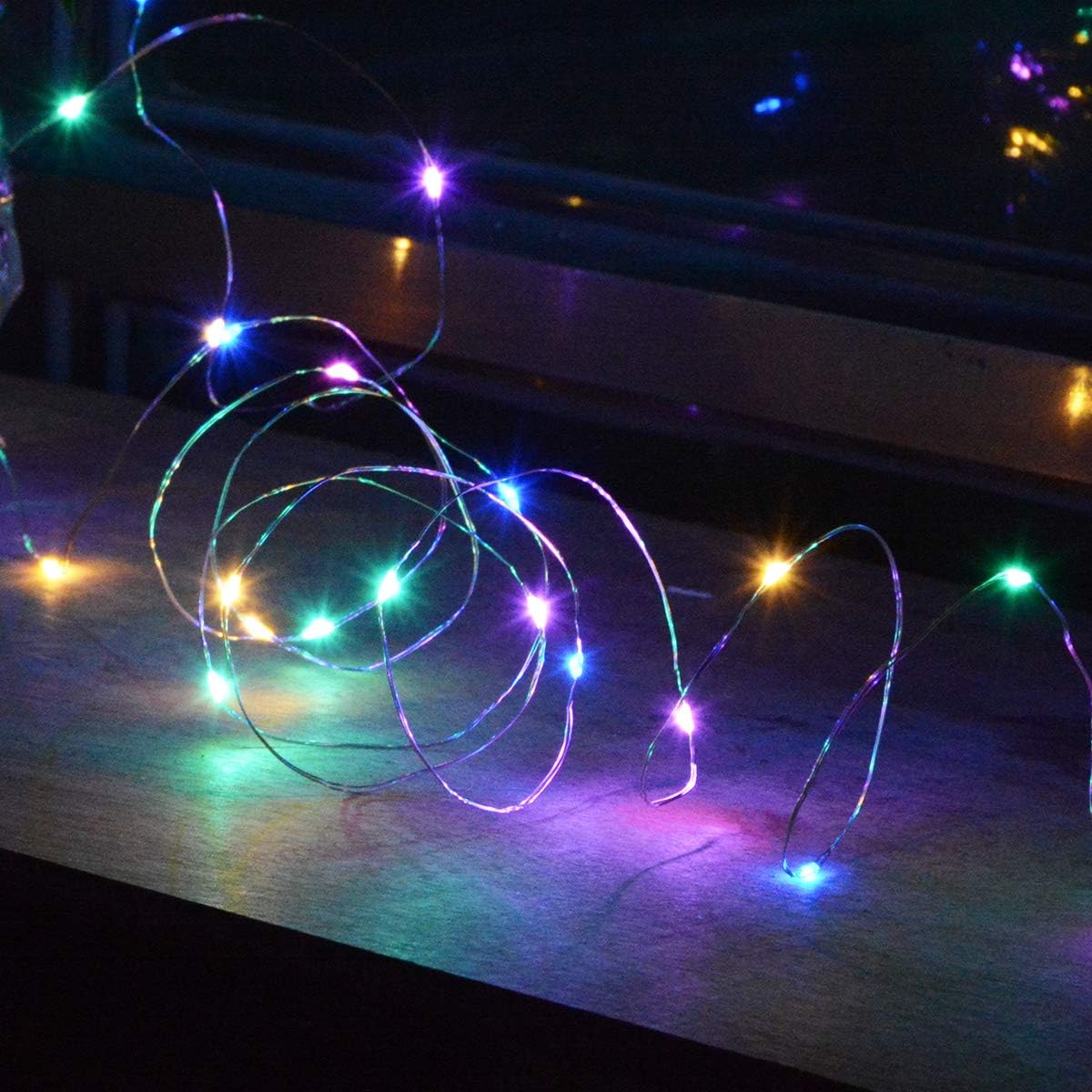 [Brand] Fairy String Lights – Bedroom Curtain Backdrop Glow, 4-Pack Battery Operated Ambient Decor
