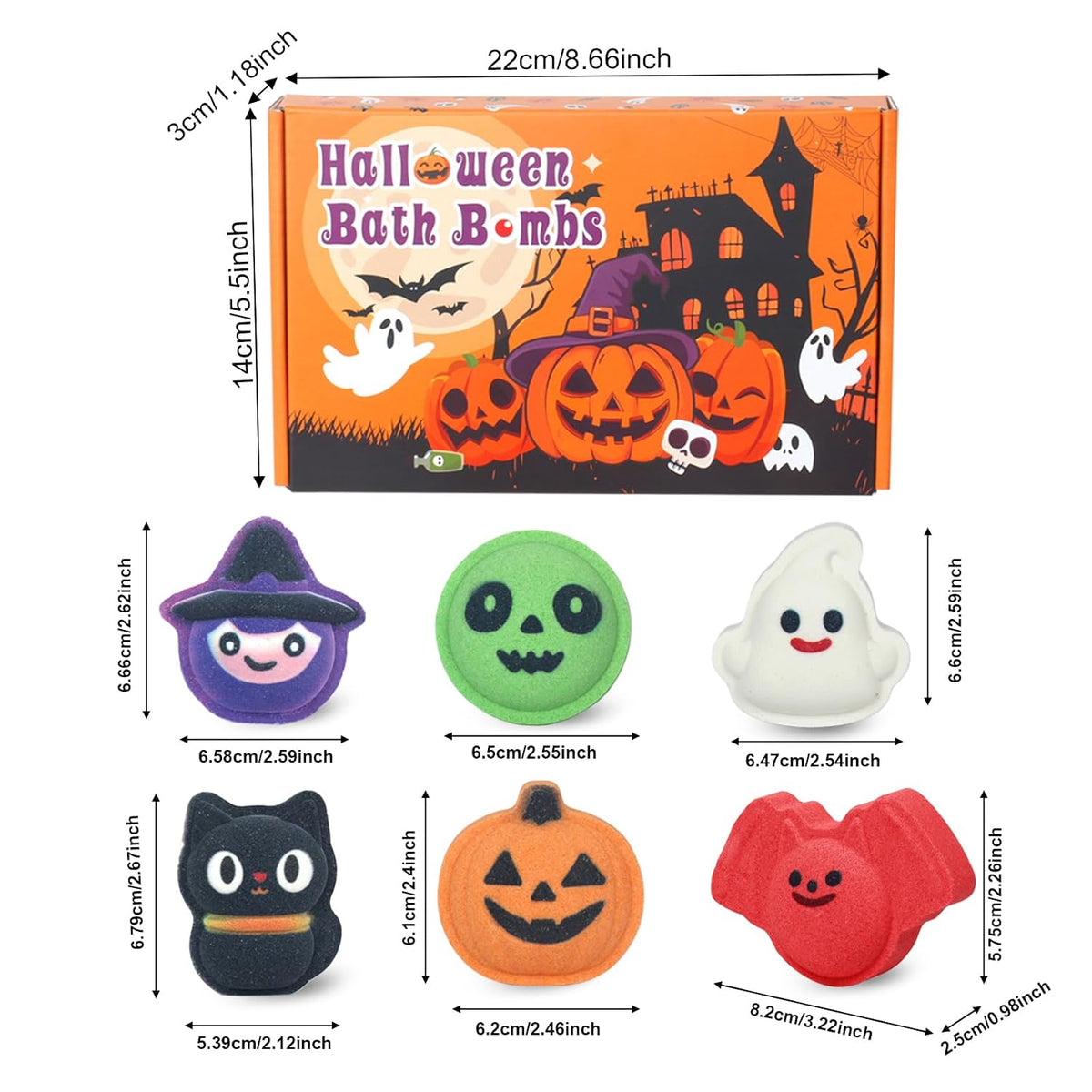BRAND Halloween Bath Bombs – Mood-Setting Fizzers for Meditation Space and Yoga Room Aromatherapy