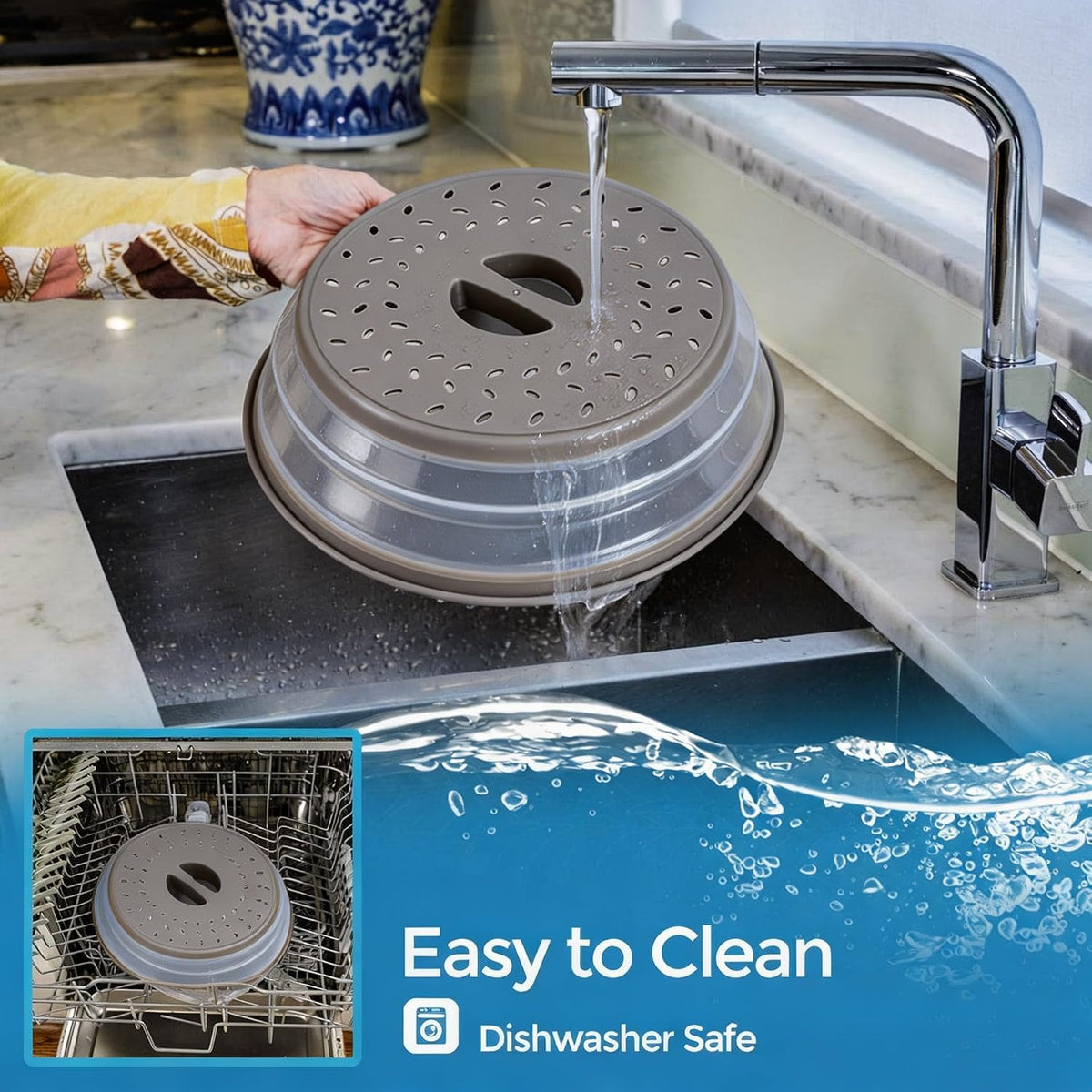 [Brand Name] BPA-Free Folding Splatter Guard – Useful Holiday Gift for Apartment and Dorm Living