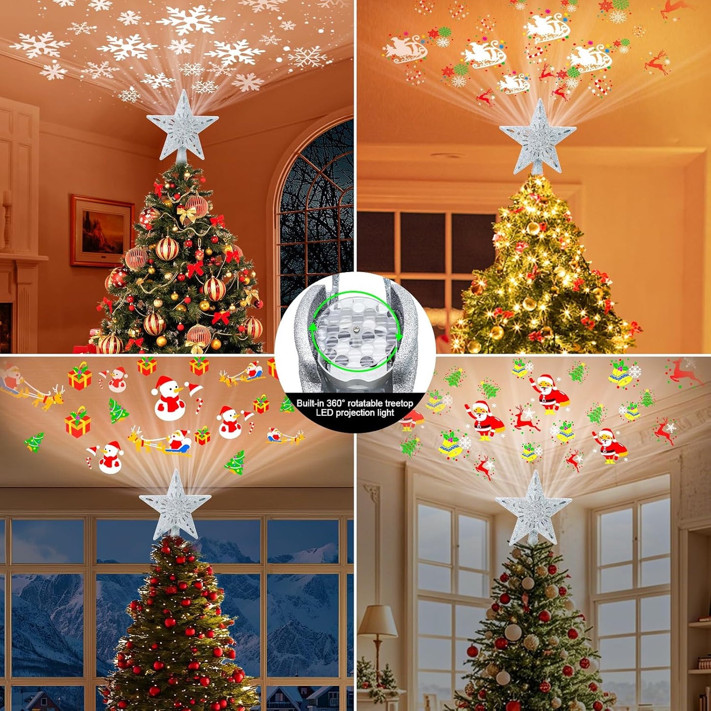 [Brand Name] Christmas Tree Topper Projector Light – Ready-to-Give Holiday Gift in Presentation Box for Mom and Family