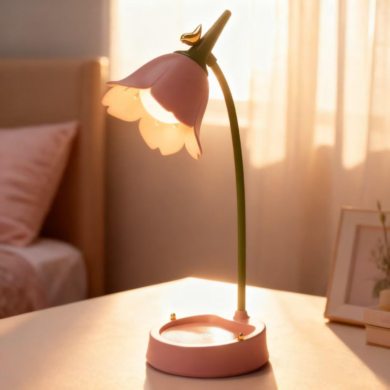 [Brand Name] Cordless Flower Lamp – Thoughtful Birthday Gift for Mom, Rechargeable Reading Light with Warm Glow