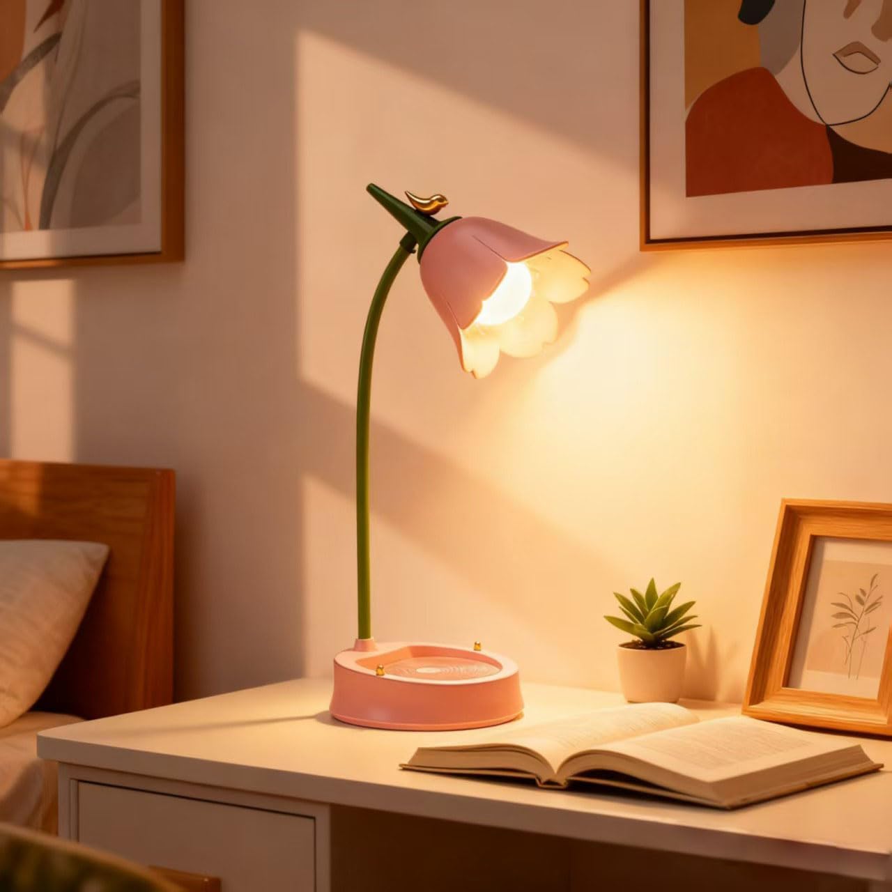 [Brand Name] Cordless Flower Lamp – Thoughtful Birthday Gift for Mom, Rechargeable Reading Light with Warm Glow