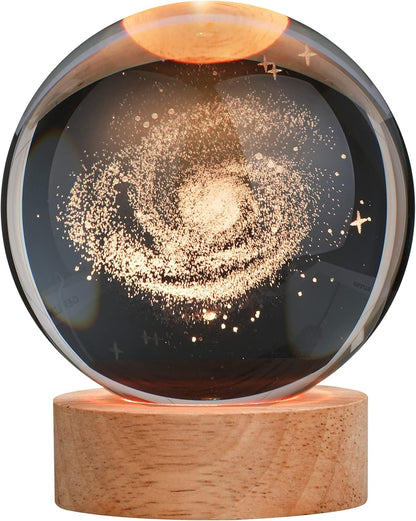 [Brand Name] Galaxy Crystal Ball Night Light - Safe Nursery Lamp for Kids, 16 Color Changing with Cool Touch Surface