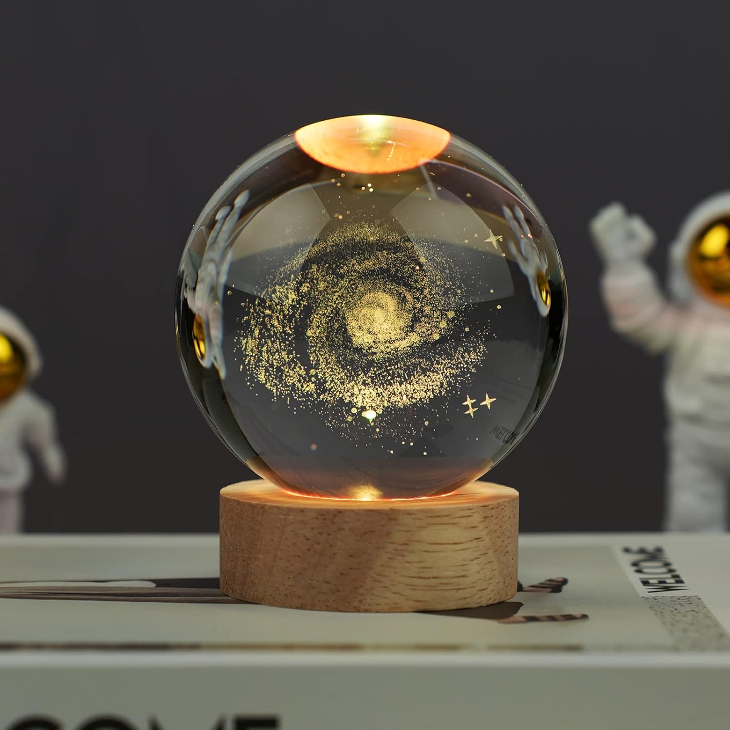 [Brand Name] Galaxy Crystal Ball Night Light - Safe Nursery Lamp for Kids, 16 Color Changing with Cool Touch Surface