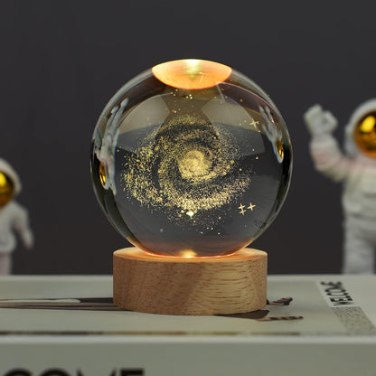 [Brand Name] Galaxy Crystal Ball Night Light - Safe Nursery Lamp for Kids, 16 Color Changing with Cool Touch Surface