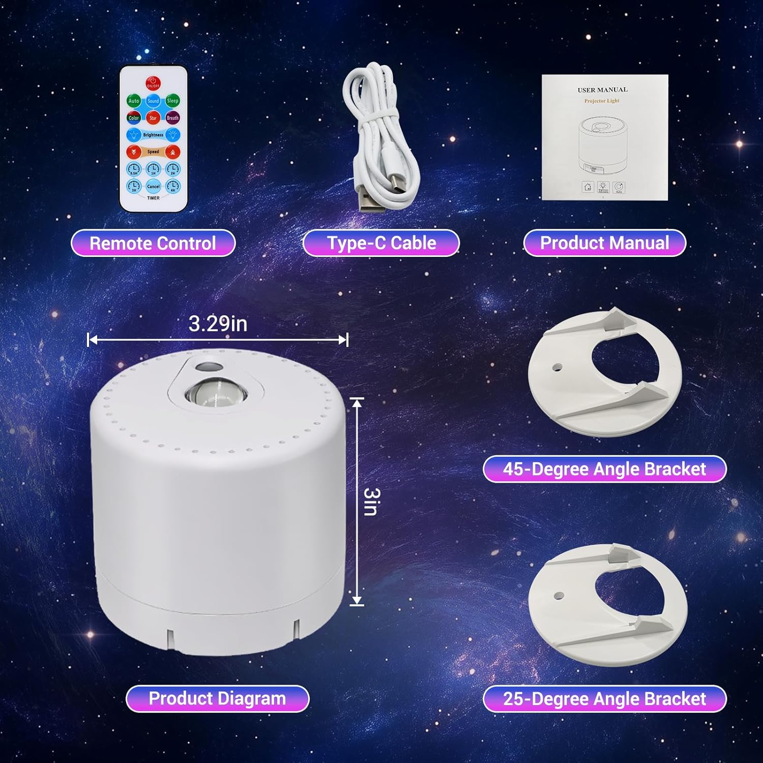 [Brand Name] Galaxy Star Projector – Romantic Valentine's Day Gift for Her, Bedroom Mood Light with Remote