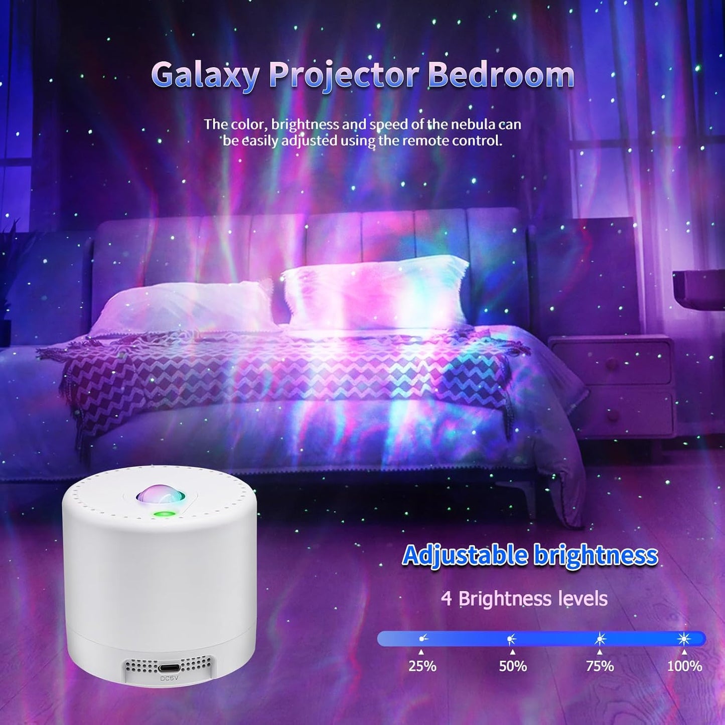 [Brand Name] Galaxy Star Projector – Romantic Valentine's Day Gift for Her, Bedroom Mood Light with Remote