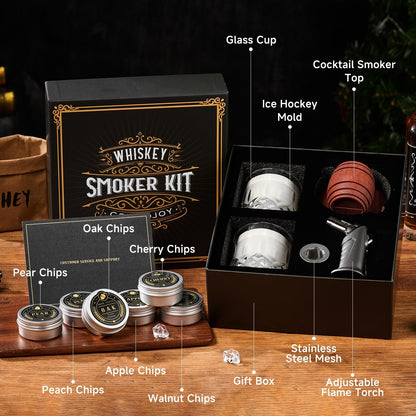 Brand Name Whiskey Smoker Kit with Torch – Birthday Gifts for Women, Mom & Couples Who Love Craft Cocktails at Home