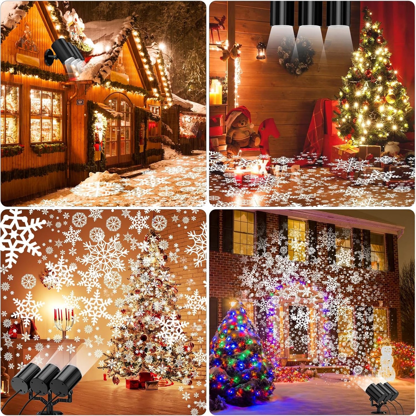[Brand] Snowflake Projector Light – Outdoor Patio and Garden Decor for Winter Evenings