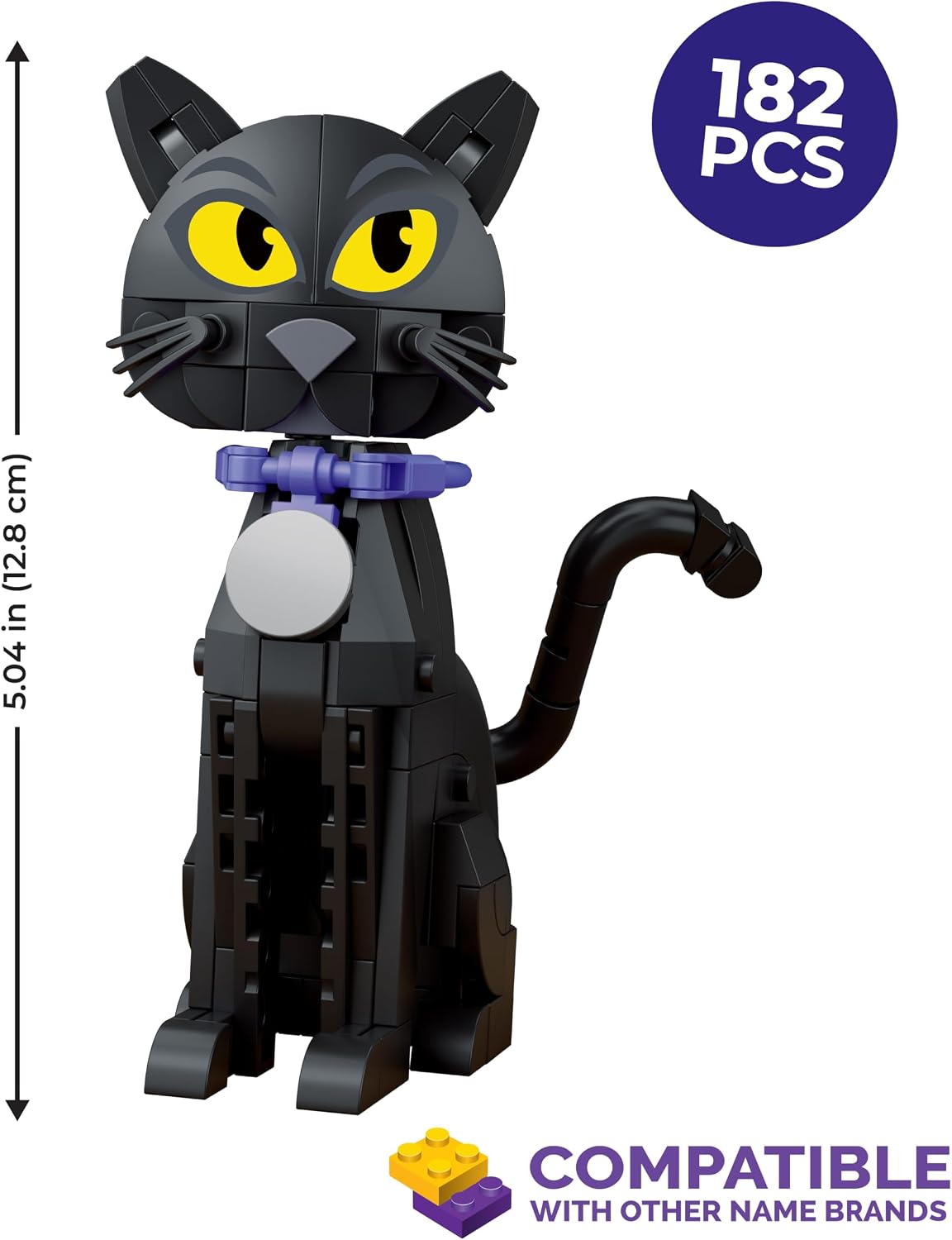 Brickcraft Posable Halloween Cat Set – Educational Toy for Children, Hands-On STEM Build with Spooky Season Reward